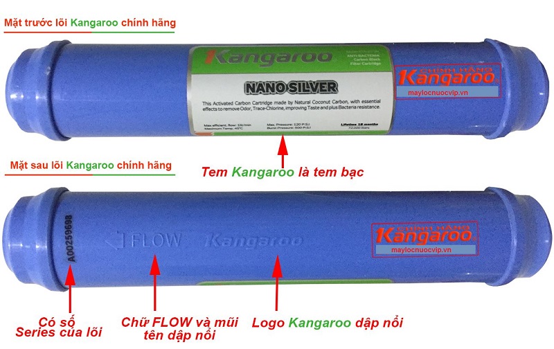 cach nhan biet loi loc so 5 Kangaroo chinh hang