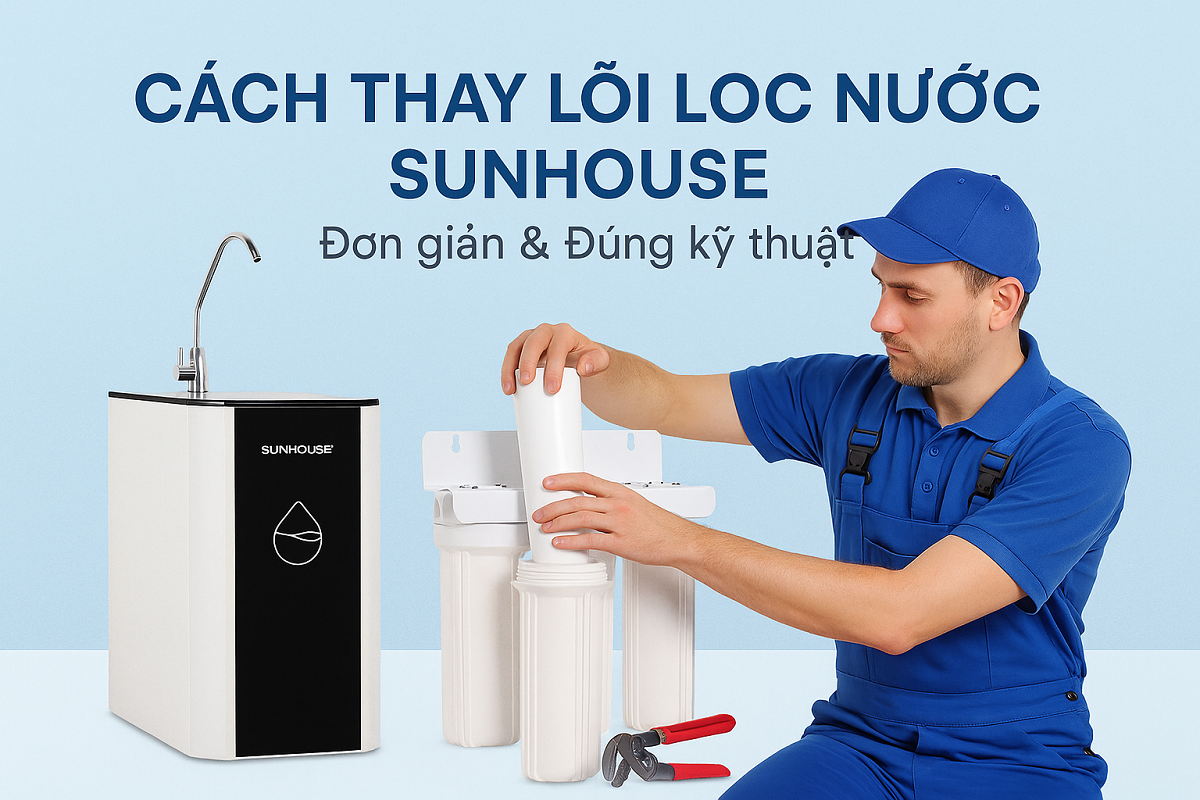 cach thay loi loc nuoc sunhouse